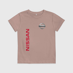 Футболка хлопковая детская Nissan Style, цвет: пыльно-розовый