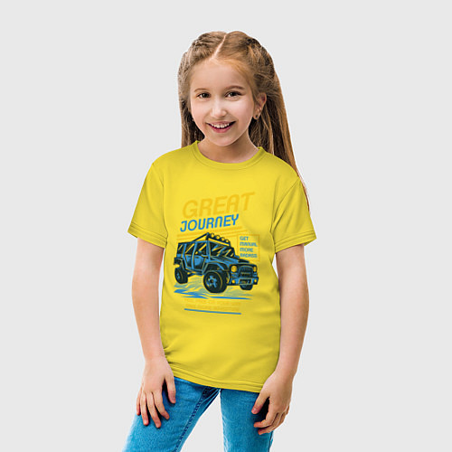 Детская футболка Great Journey / Желтый – фото 4