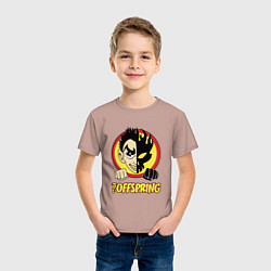 Футболка хлопковая детская The Offspring Boy, цвет: пыльно-розовый — фото 2