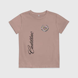 Футболка хлопковая детская Cadillac, цвет: пыльно-розовый