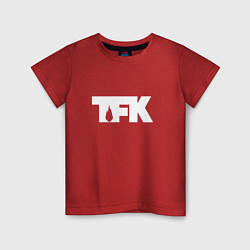 Футболка хлопковая детская TFK: White Logo, цвет: красный