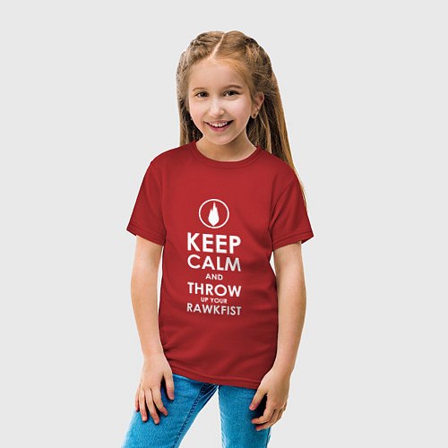 Детская футболка Keep Calm & TFK / Красный – фото 4