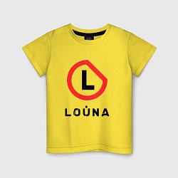 Футболка хлопковая детская Louna Symbol, цвет: желтый