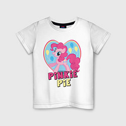 Футболка хлопковая детская Pinkie Pie: in my heart, цвет: белый