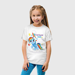 Футболка хлопковая детская Rainbow Dash, цвет: белый — фото 2