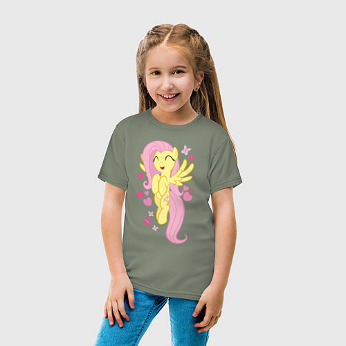 Детская футболка Флаттершай и бабочки / Авокадо – фото 4