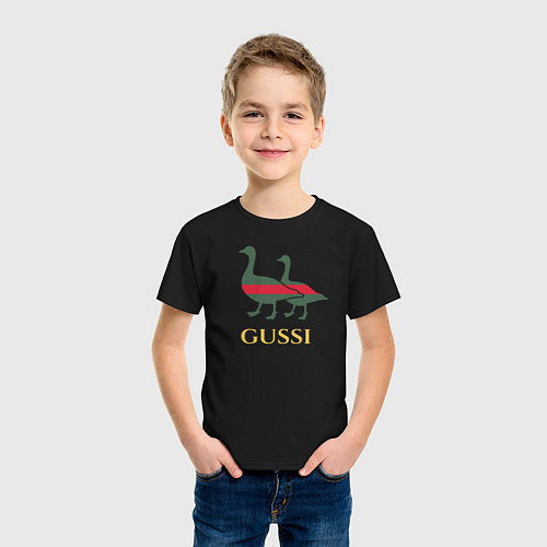 Детская футболка GUSSI GG / Черный – фото 3