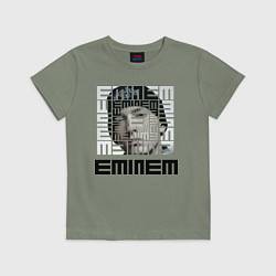 Футболка хлопковая детская Eminem labyrinth, цвет: авокадо