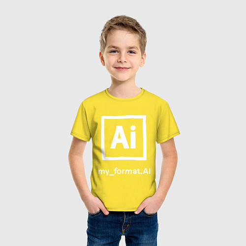 Детская футболка Adobe Illustrator / Желтый – фото 3