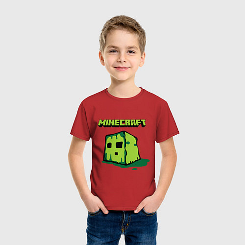 Детская футболка Minecraft Creeper / Красный – фото 3