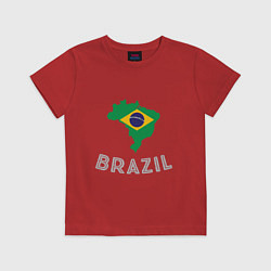 Футболка хлопковая детская Brazil Country, цвет: красный