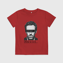 Футболка хлопковая детская Everyboy Lies, цвет: красный