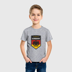 Футболка хлопковая детская Germany Eagle, цвет: меланж — фото 2