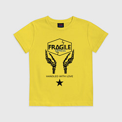 Футболка хлопковая детская Fragile Express, цвет: желтый