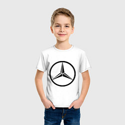 Футболка хлопковая детская Mercedes-Benz logo, цвет: белый — фото 2