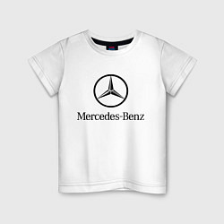 Футболка хлопковая детская Logo Mercedes-Benz, цвет: белый