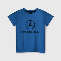 Футболка хлопковая детская Logo Mercedes-Benz, цвет: синий