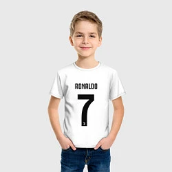 Футболка хлопковая детская RONALDO 7, цвет: белый — фото 2