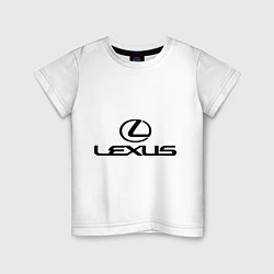 Футболка хлопковая детская Lexus logo, цвет: белый