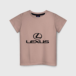 Футболка хлопковая детская Lexus logo, цвет: пыльно-розовый