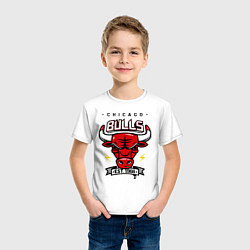 Футболка хлопковая детская Chicago Bulls est. 1966, цвет: белый — фото 2