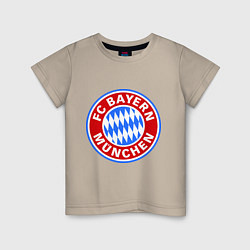 Футболка хлопковая детская Bayern Munchen FC, цвет: миндальный