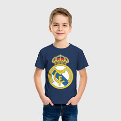 Футболка хлопковая детская Real Madrid FC, цвет: тёмно-синий — фото 2
