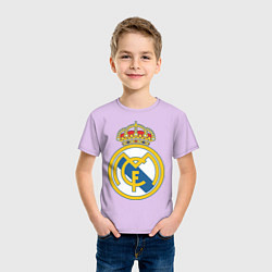 Футболка хлопковая детская Real Madrid FC, цвет: лаванда — фото 2