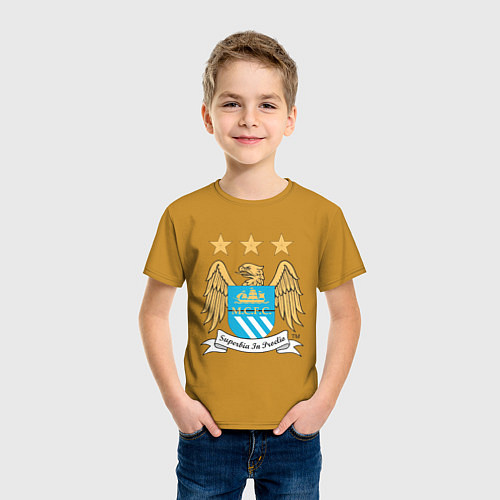 Детская футболка Manchester City FC / Горчичный – фото 3