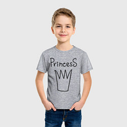 Футболка хлопковая детская PrincesS picture, цвет: меланж — фото 2