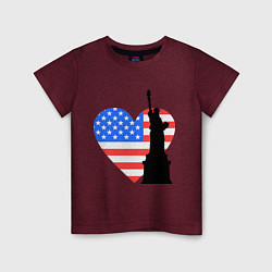 Детская футболка Люблю Америку
