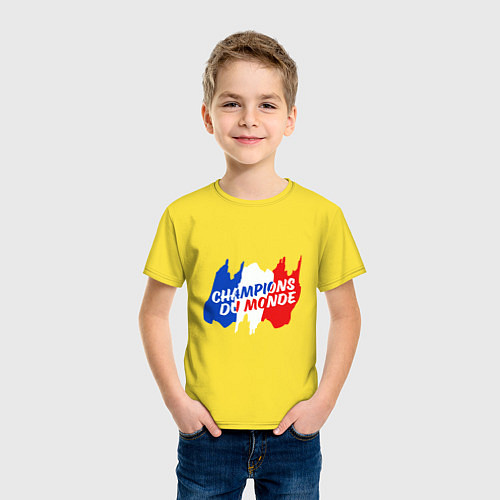 Детская футболка Champions Du Monde / Желтый – фото 3