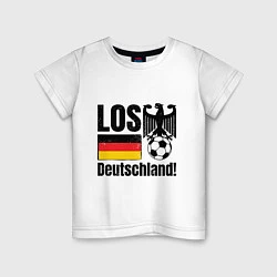 Футболка хлопковая детская Los Deutschland, цвет: белый