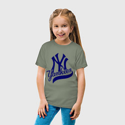 Футболка хлопковая детская NY - Yankees, цвет: авокадо — фото 2