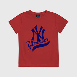 Футболка хлопковая детская NY - Yankees, цвет: красный