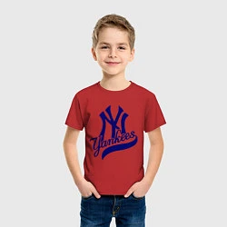 Футболка хлопковая детская NY - Yankees, цвет: красный — фото 2