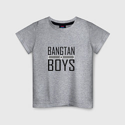 Футболка хлопковая детская BANGTAN BOYS, цвет: меланж