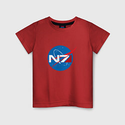 Футболка хлопковая детская NASA N7, цвет: красный