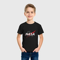 Футболка хлопковая детская NASA: Space Arrow, цвет: черный — фото 2