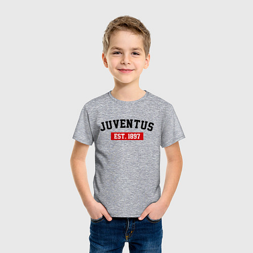 Детская футболка FC Juventus Est. 1897 / Меланж – фото 3