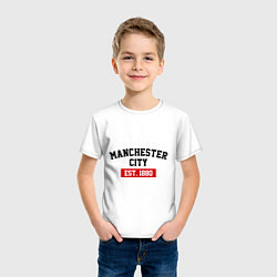 Футболка хлопковая детская FC Manchester City Est. 1880, цвет: белый — фото 2