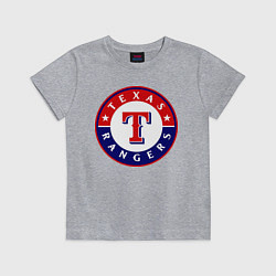 Футболка хлопковая детская Texas Rangers, цвет: меланж