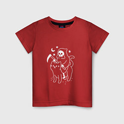 Футболка хлопковая детская Cat Got Your Soul, цвет: красный