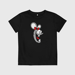 Футболка хлопковая детская Эта ненормальная со мной, цвет: черный