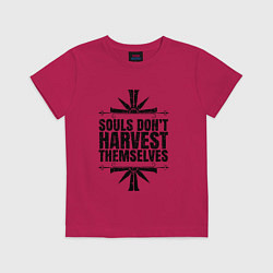 Футболка хлопковая детская Harvest Themselves, цвет: маджента