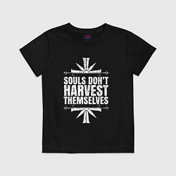 Футболка хлопковая детская Harvest Themselves, цвет: черный