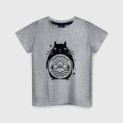 Футболка хлопковая детская Мой сосед Тоторо, цвет: меланж