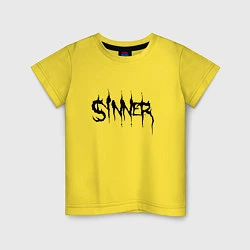 Футболка хлопковая детская Real Sinner, цвет: желтый