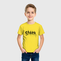 Футболка хлопковая детская Real Sinner, цвет: желтый — фото 2