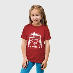 Футболка хлопковая детская Fortnite Floss, цвет: красный — фото 2
